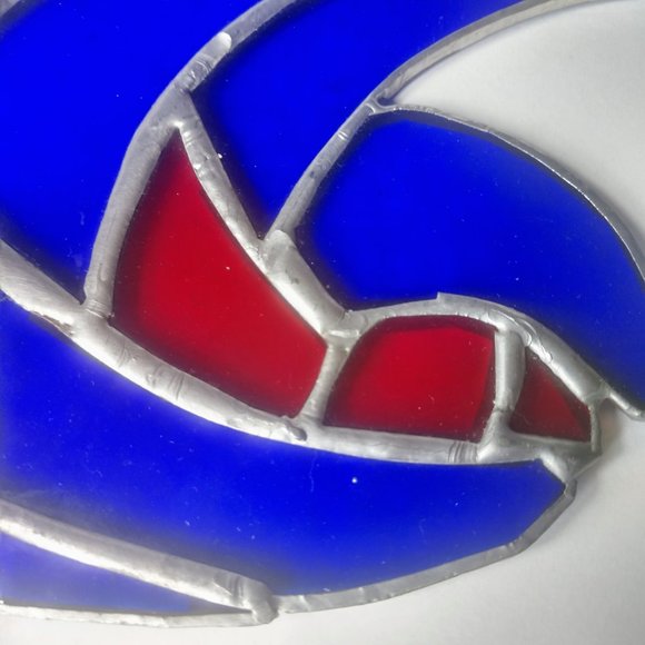 Vintage Handmade Mother Mary & Jesus Stained Glass - Picture 2 of 6